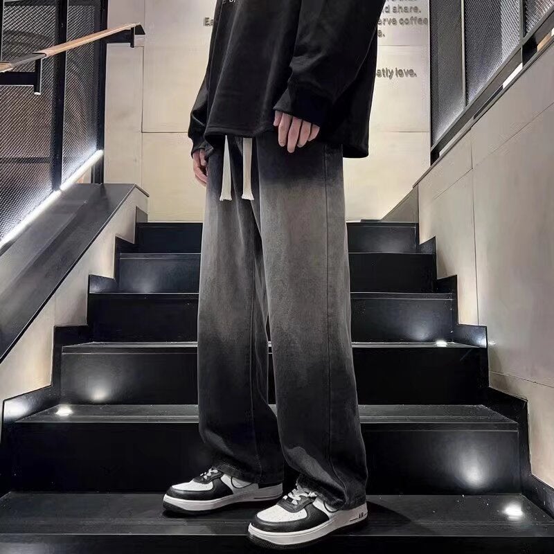 Special For Old Ruffian Handsome Long Pants Men'S New Gradient Color Straight Tube Loose Casual Jeans - Image 1